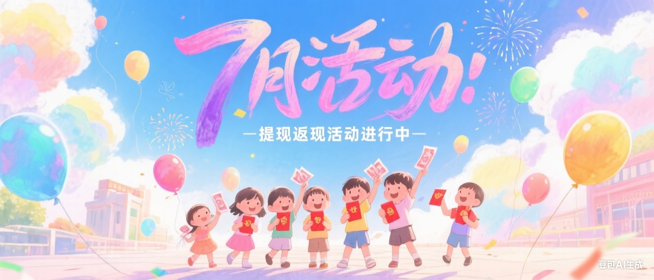 果冻试玩 7 月提现返现福利来袭！​